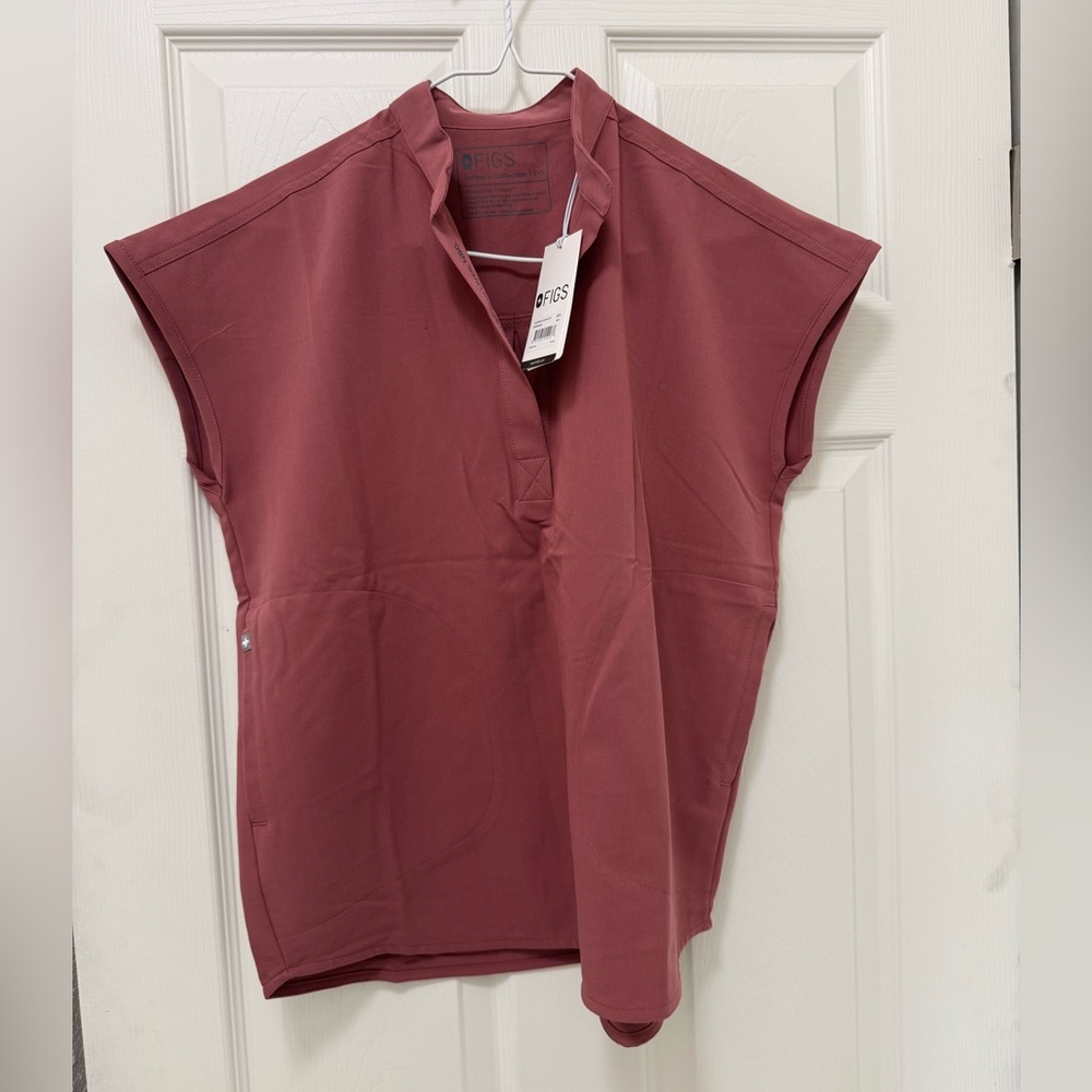 Figs- Rafaela Oversized Scrub Top™- mauve XXS